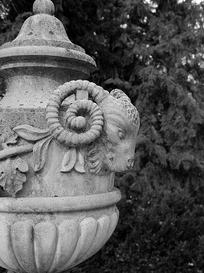 Longwood Gardens - Rams Head Urn Photograph by Richard Reeve