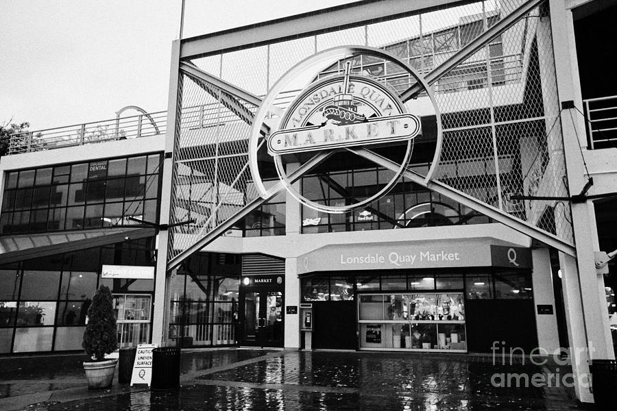 Lonsdale Photograph - lonsdale quay market shopping mall north Vancouver BC Canada by Joe Fox