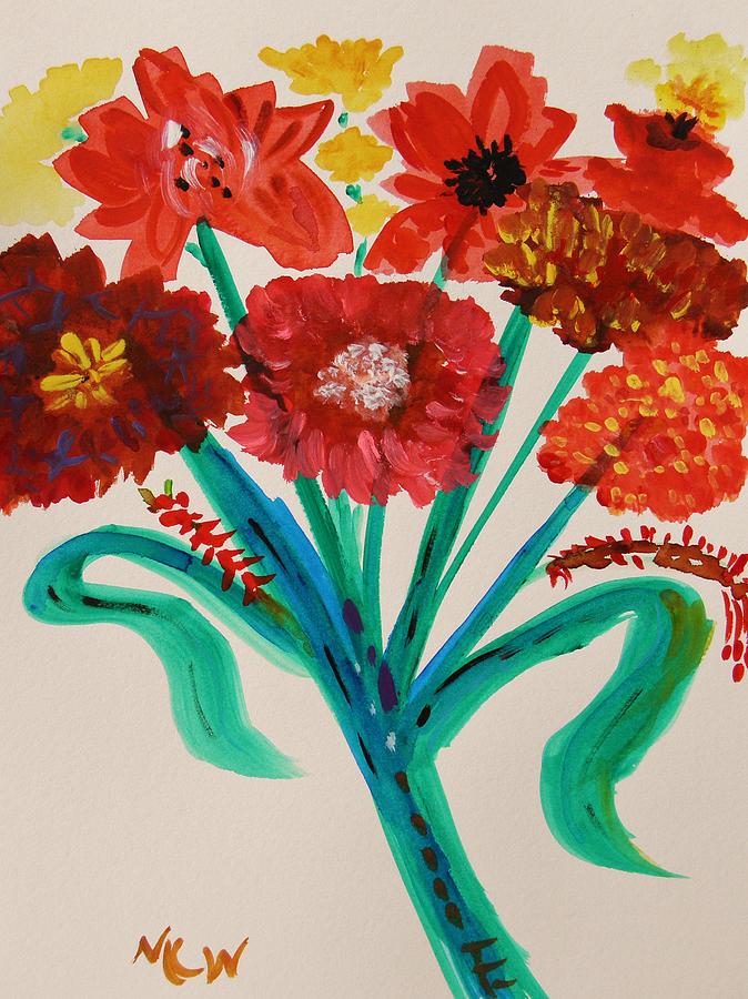 Look and See Bouquet Painting by Mary Carol Williams