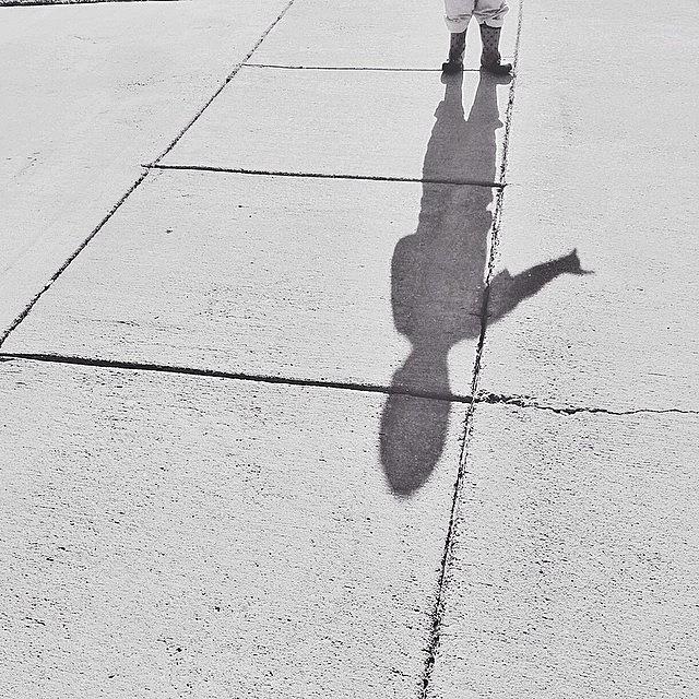 look At My Shadow! Im So Big!- Photograph by Liz Behm
