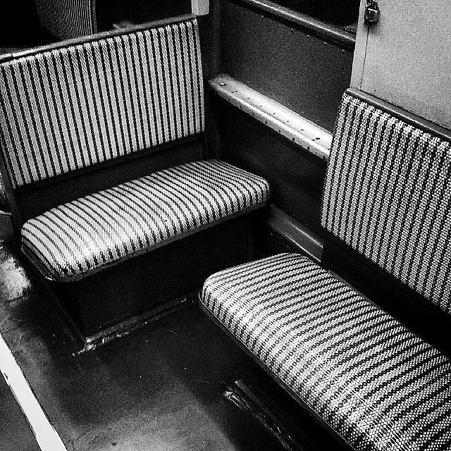 New York City Photograph - Look At These Seats! #vintagetrains by Christopher M Moll
