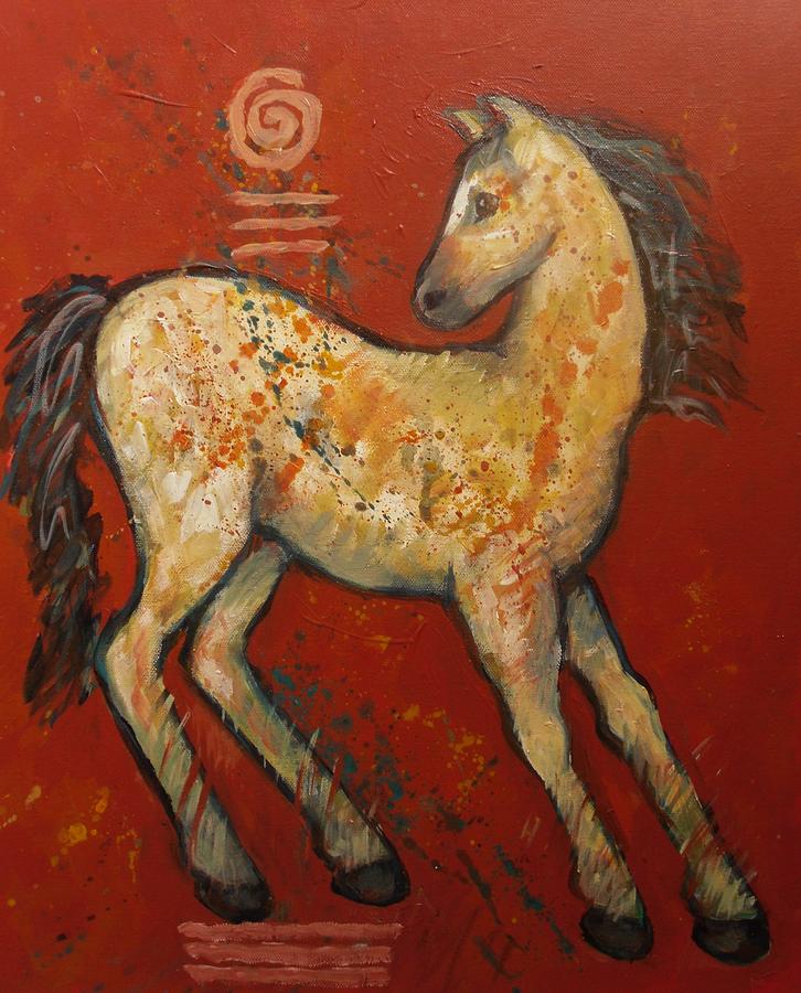 Look Back Pony Painting by Carol Suzanne Niebuhr