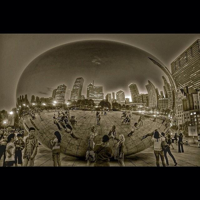 Chicago Photograph - Look Into The Cloud Gate by Brian Stoneman