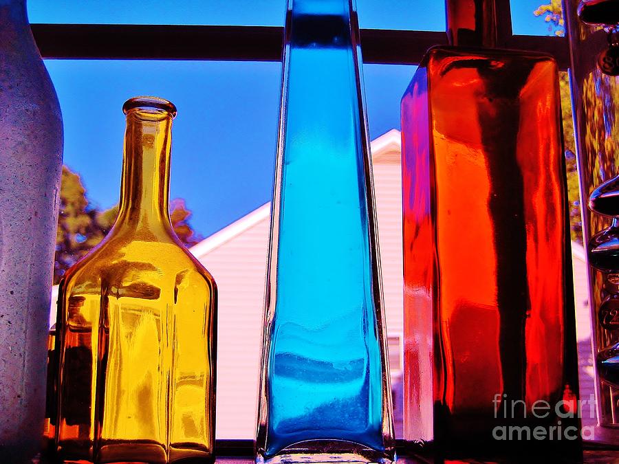 Look Out of Any Window - Bottles Photograph by Susan Carella
