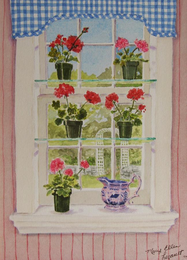 Look Through My Window again Painting by Mary Ellen Mueller Legault