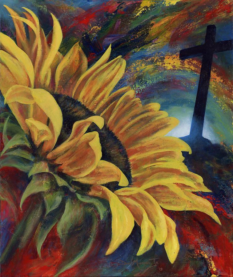 Sunflower Painting - Look to the Son by Don Michael Jr Sunflower Painting - Look to the Son by Don Michael Jr