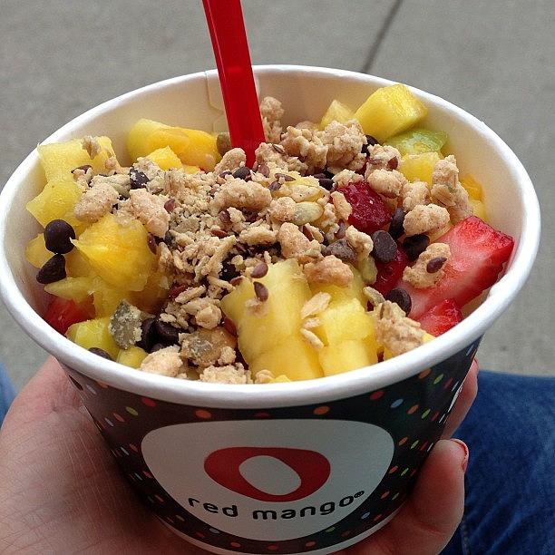 Froyo Photograph - Lookie What We Found!! Red Mango Right by Sarah B Shelton