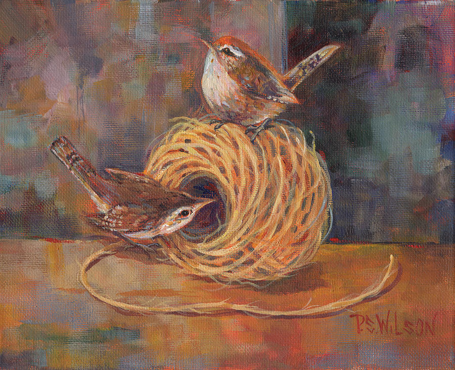 Lookin for a Nest Painting by Peggy Wilson