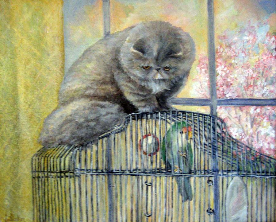 Lookin for Grub in All the Wrong Places Painting by Donna Tucker