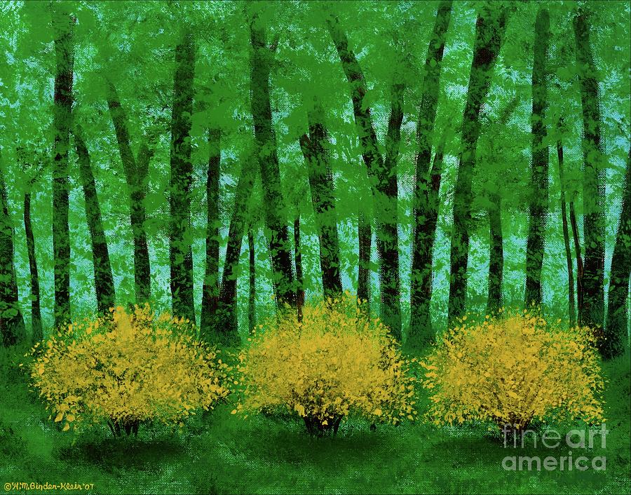 Nature Painting - Lookin Out My Back Door by Hillary Binder-Klein