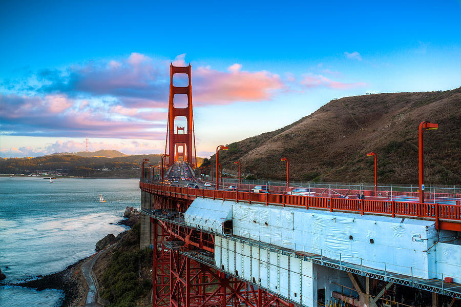 Architecture Photograph - Looking Across the Golden Gate by Mike Lee