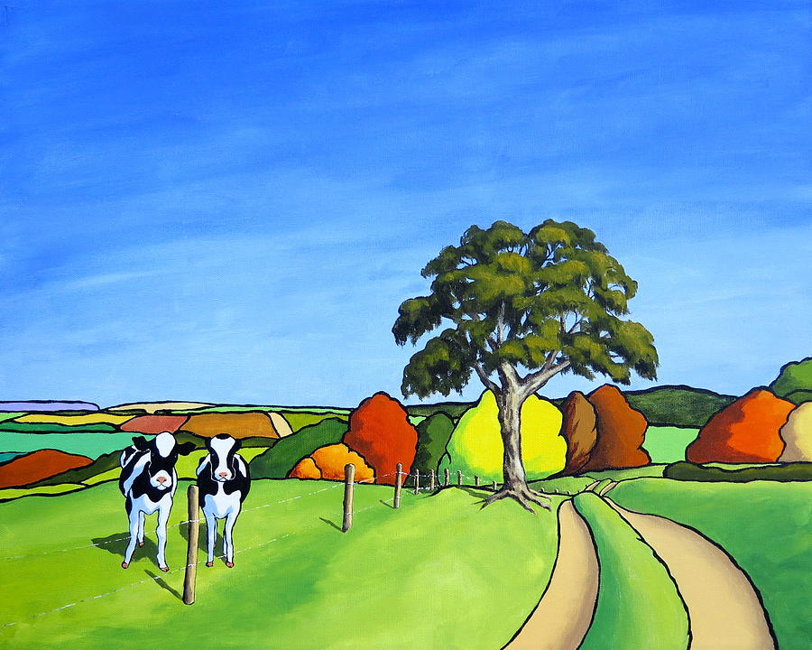Looking at Moo Painting by Jo Appleby