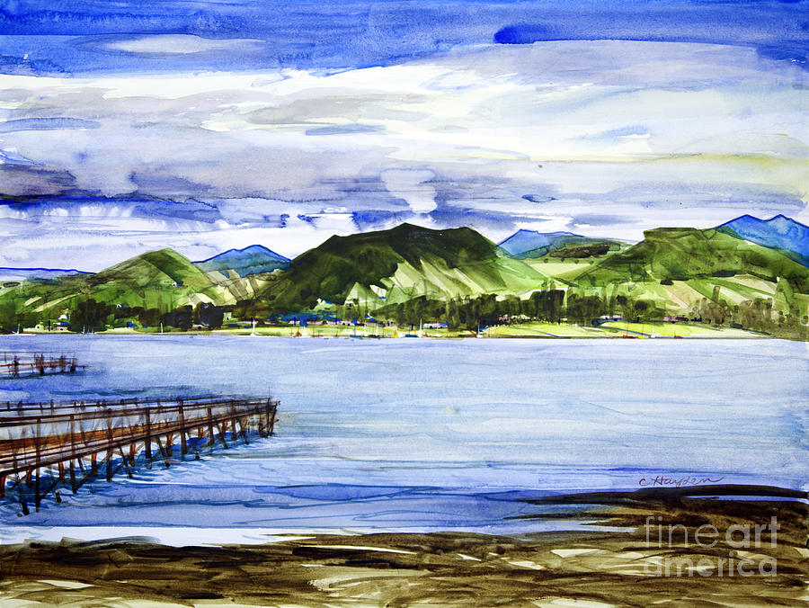 Seascape Painting - Looking at Morro Bay  by Chuck Hayden