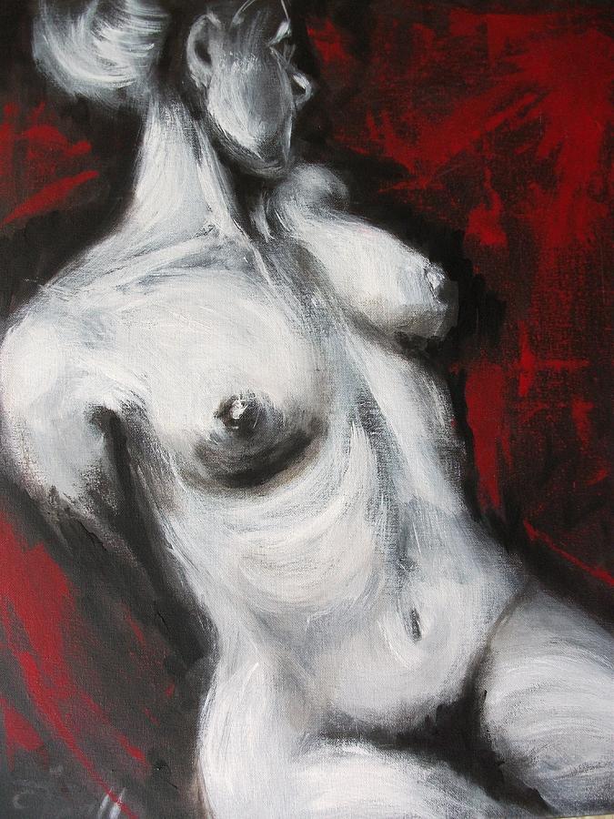 Nude Painting - Looking Away - Nudes Gallery by Carmen Tyrrell