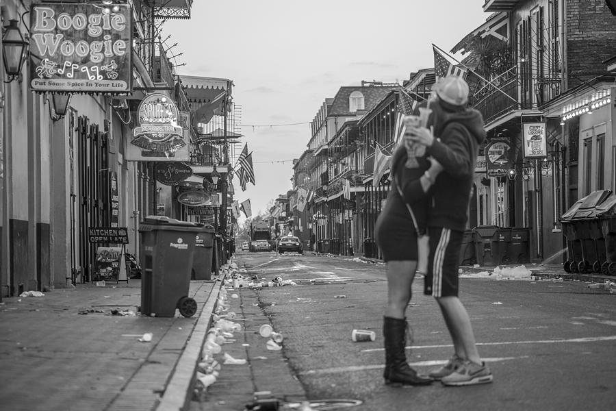 Looking back at Bourbon Street Photograph by John McGraw