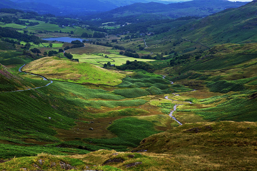 Looking Down From Hardknott Pass In The Photograph by Doug Mckinlay / Design Pics