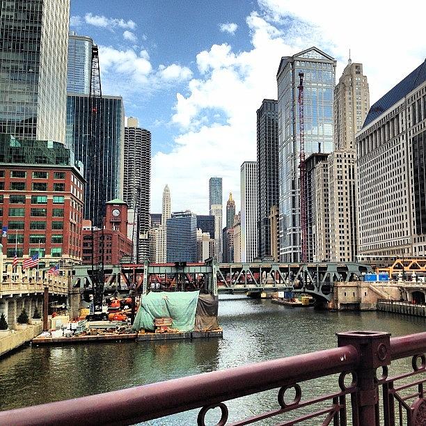 Looking Down The Chicago River Earlier Photograph by Joe Minock