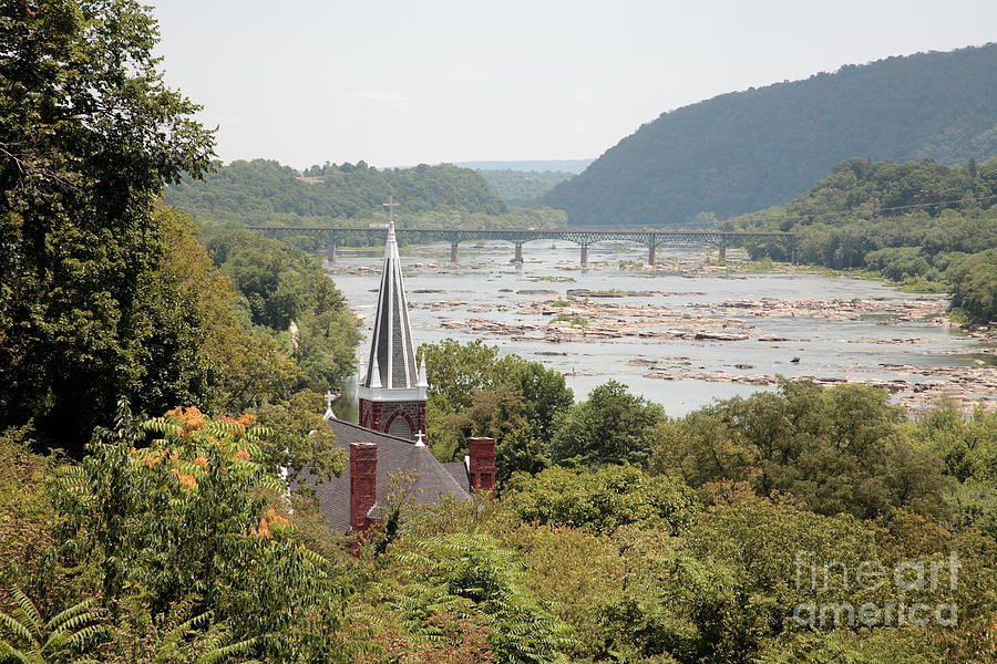 Looking Down the Shenandoah and Potomac in Harpers Ferry Photograph by William Kuta
