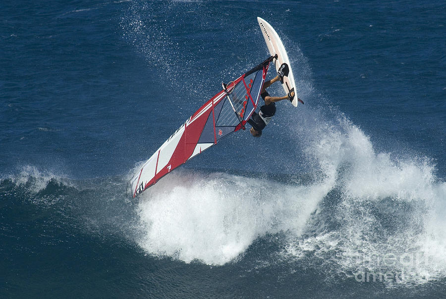 Windsurfing Hawaii Looking For Air Photograph by Bob Christopher