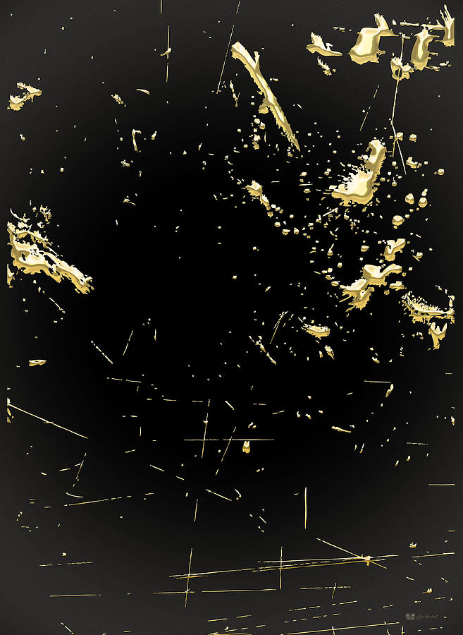 Looking for Gold - Gold Nuggets on Black I Digital Art by Serge Averbukh