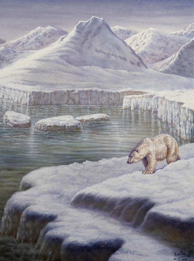 Salmon Painting - Looking for Salmon by Gregory Perillo