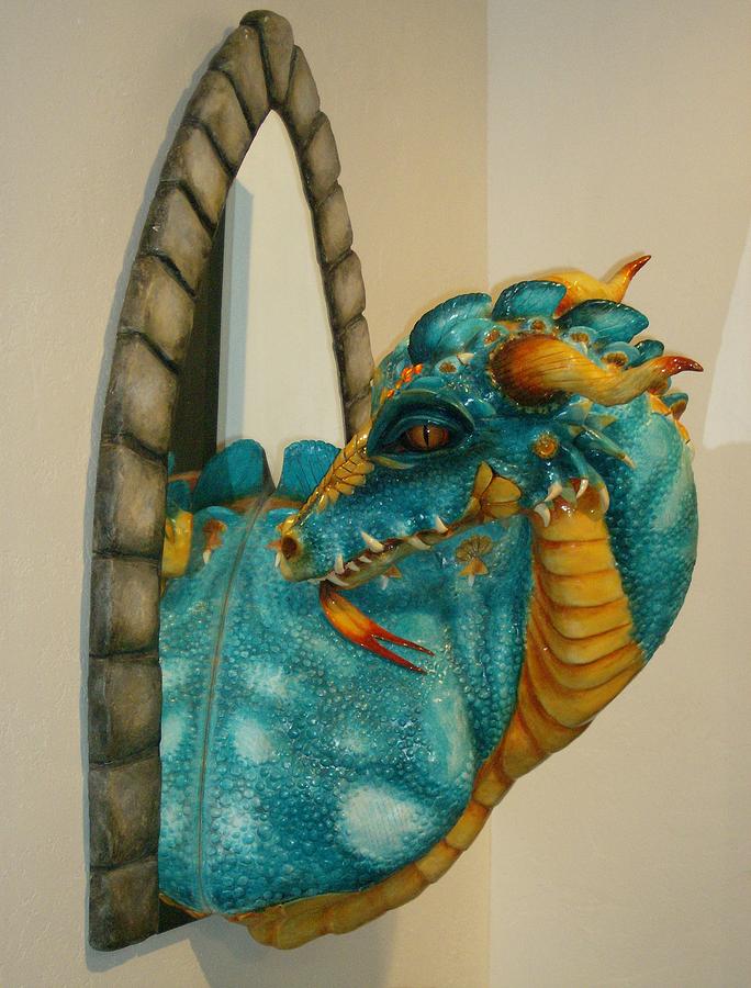 Looking Glass Dragon Sculpture by Cynthia Oakley - Fine Art America