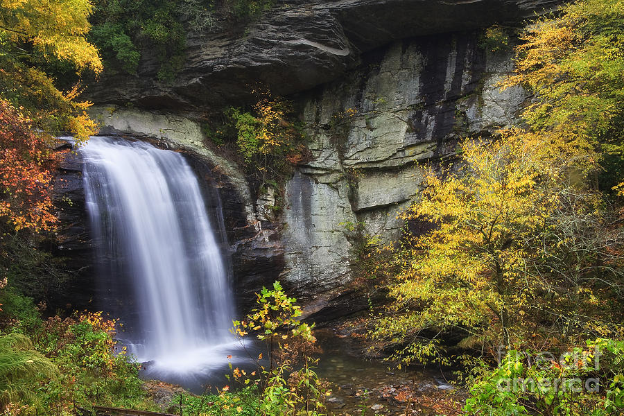 Looking Glass Falls In Nc Photograph