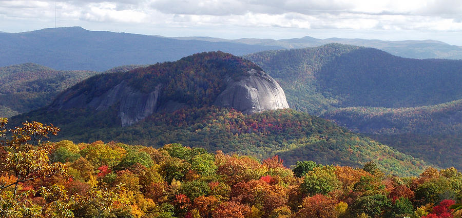 Looking Glass Rock and Fall Folage Photograph by Duane McCullough
