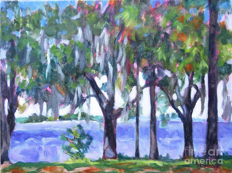 Tree Painting - Looking out on the Bay by Jan Bennicoff