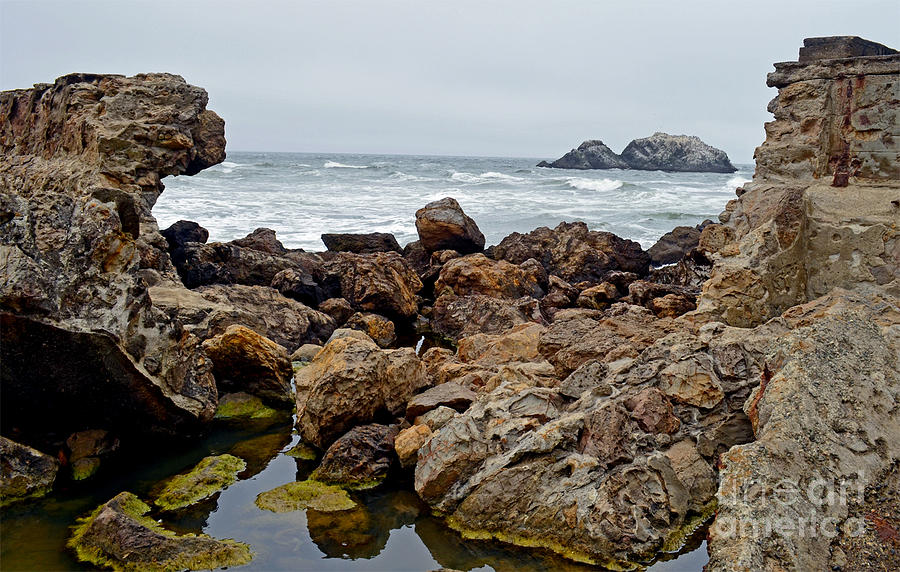 Looking out on the Pacific Ocean from the Sutro Bath Ruins in San Francisco III Photograph by Jim Fitzpatrick
