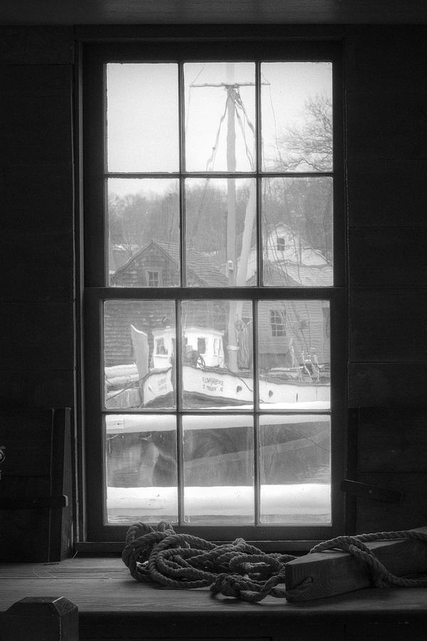 Looking out the Oyster Shack - Maritime Memories Photograph by Gary Heller