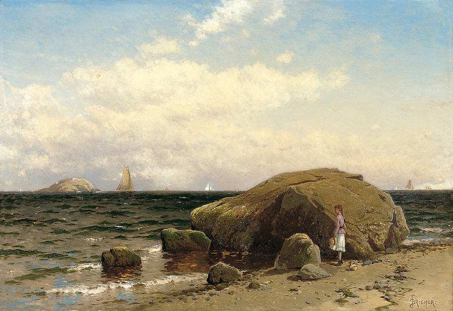 Alfred Thompson Bricher Painting - Looking out to Sea  by Alfred Thompson Bricher