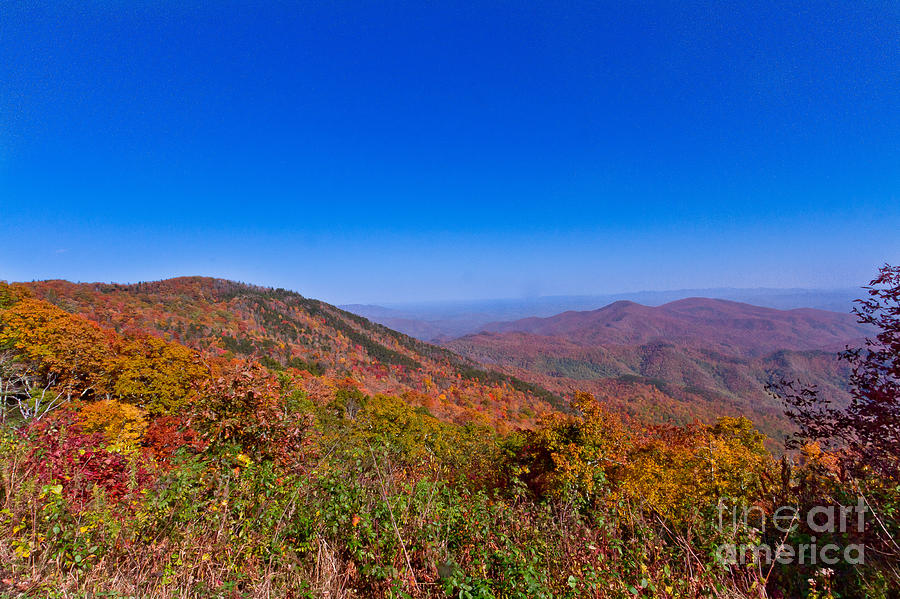 Looking over the Blue Ridge Mountians Photograph by Terry Cotton - Pixels