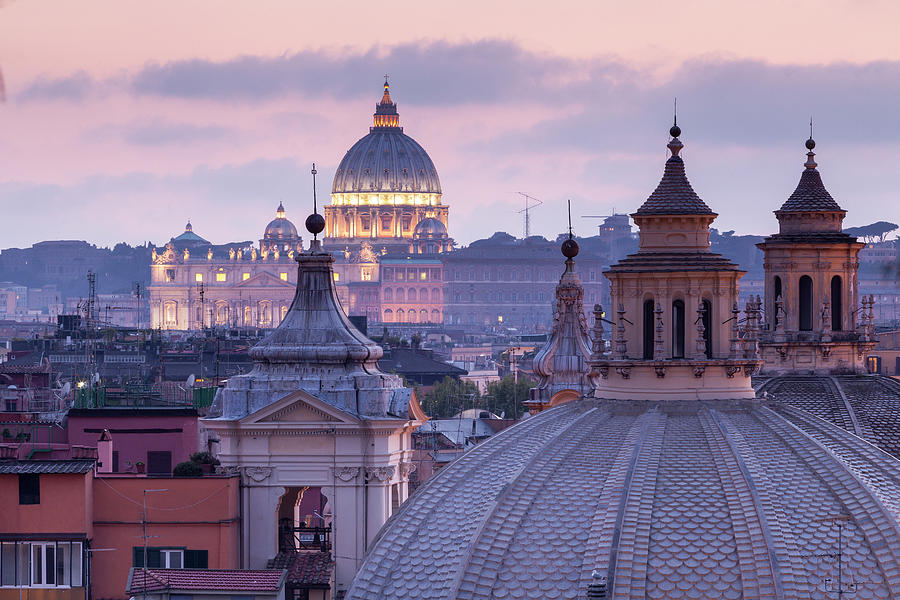 Looking Over The Rooftops Of Rome Photograph by Julian Elliott Photography