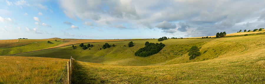 Looking South over Steyning Bowl Photograph by Hazy Apple