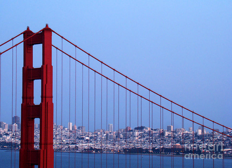 Golden Gate Bridge Photograph - Looking Through by Eva Kato