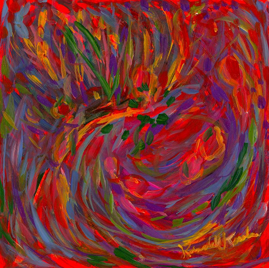 Swirls Painting - Looking through the Red by Kendall Kessler