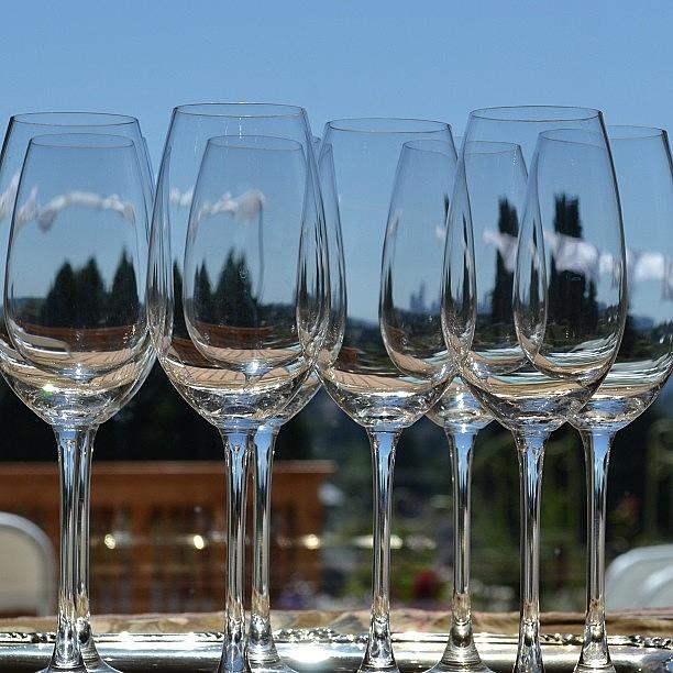 Ace Photograph - Looking Through The Wine Glasses At by Rita Frederick