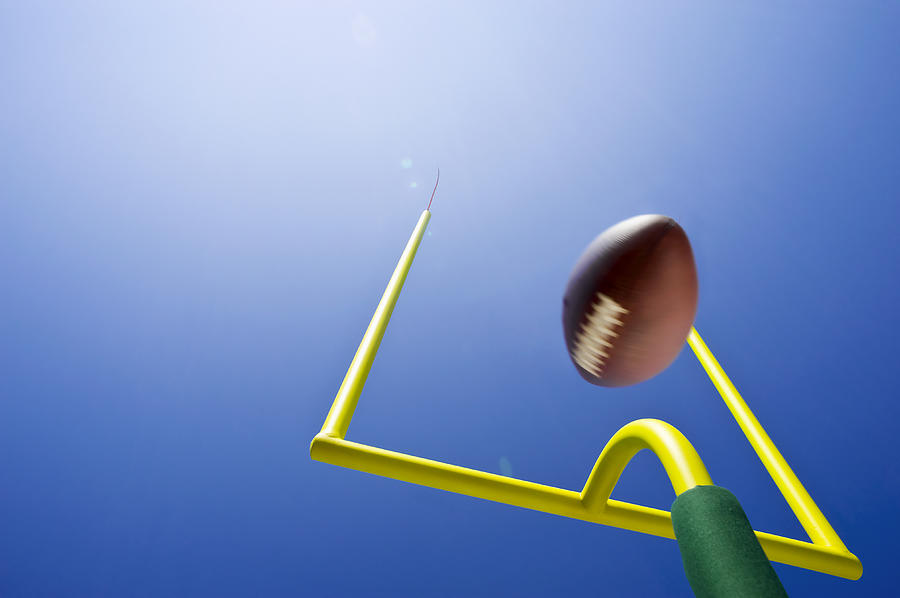 Looking up at Field Goal - American Football Photograph by Cmannphoto