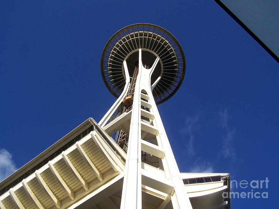 Looking Up At The Space Needle Photograph by Kathy  White