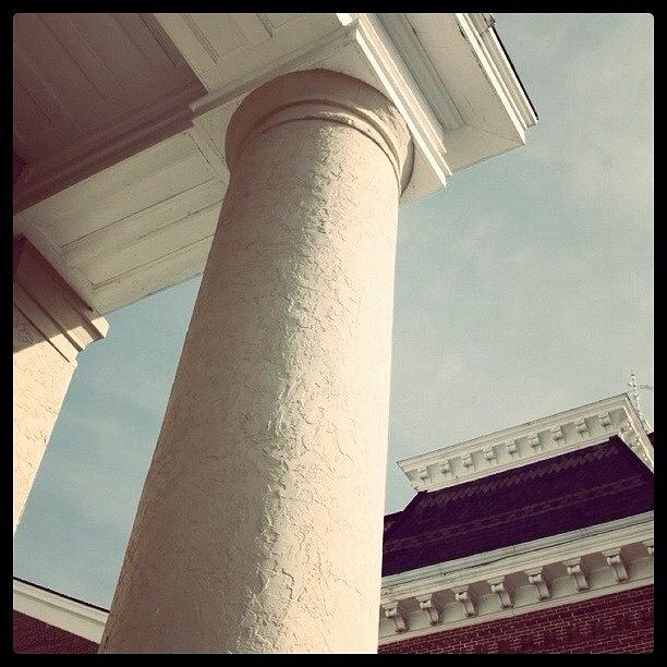 Architecture Photograph - Looking Up. #covingtonga #column by Deana Graham