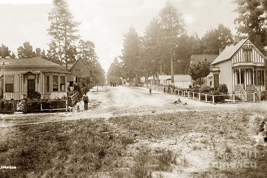Looking Up Forest Ave. From Oceanview Ave. Pacific Grove Circa 1887 Photograph