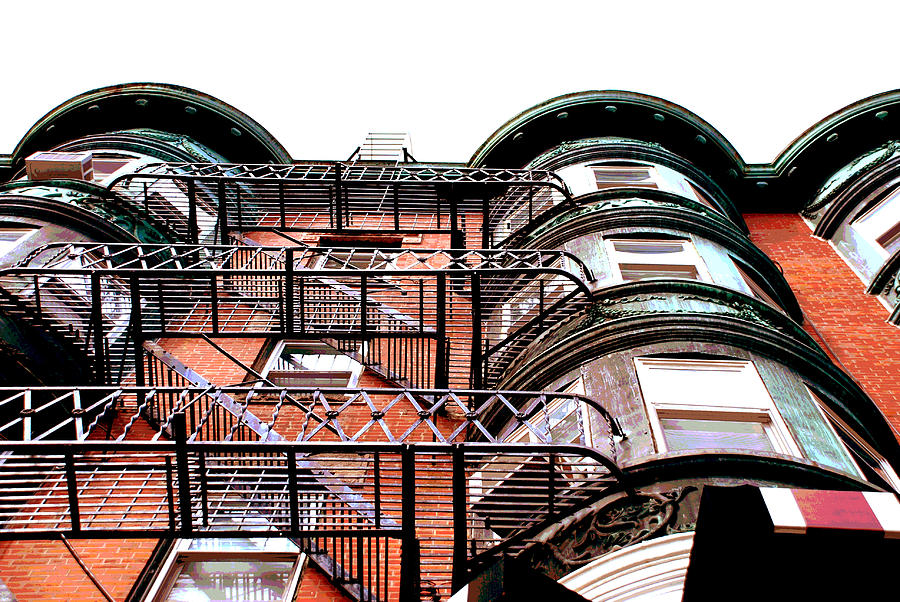 Architecture Photograph - Looking Up in Boston by Norma Brock