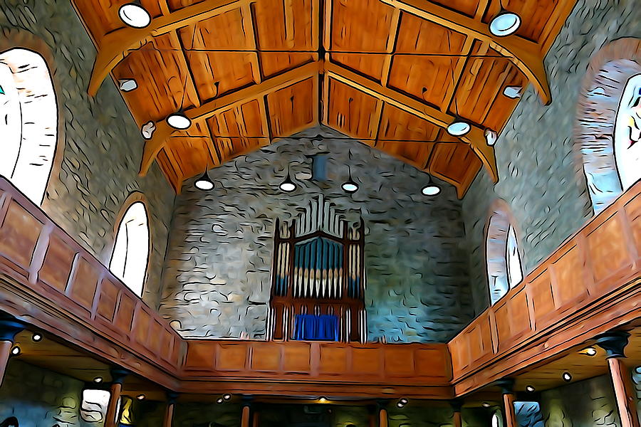 Charming Photograph - Looking Upward in Drumcliff Church by Norma Brock