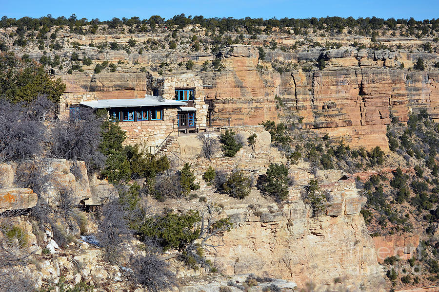 Grand Canyon National Park Photograph - Lookout Studio at the Start of the Bright Angel Trail Grand Canyon National Park by Shawn OBrien