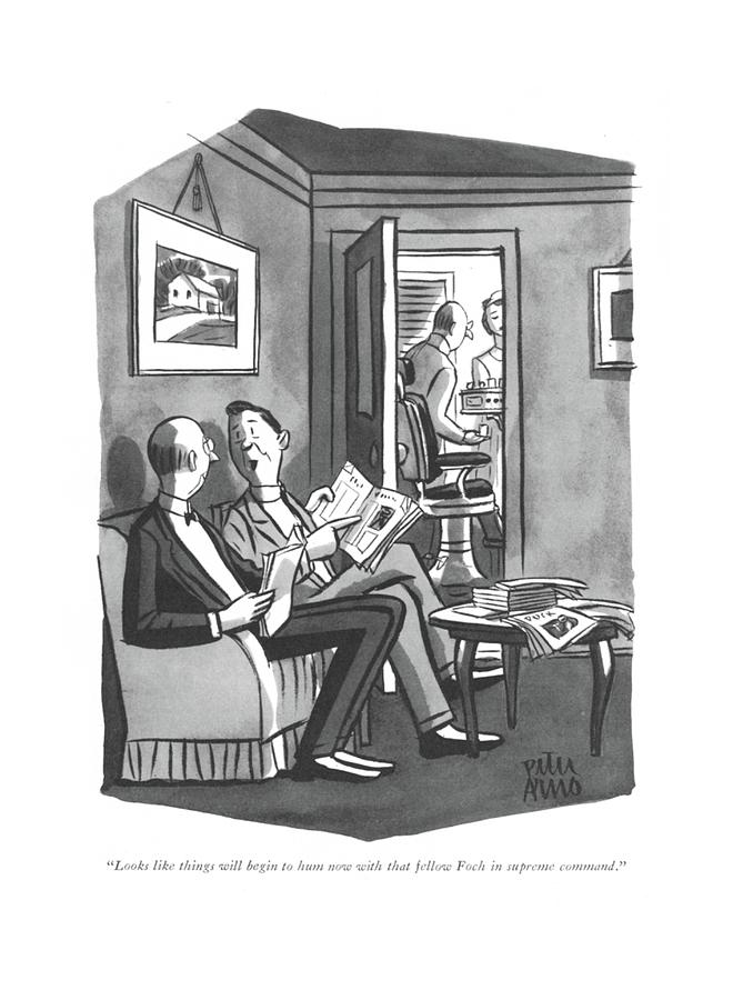 Looks Like Things Will Begin To Hum Now With That Drawing by Peter Arno