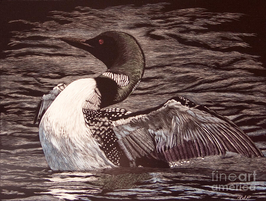 Loon Dance Painting by Margaret Sarah Pardy