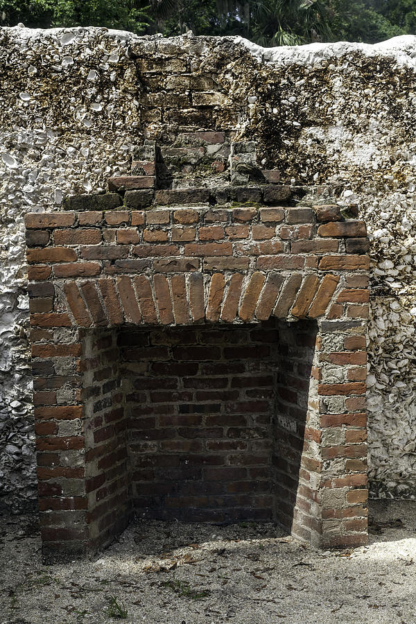 Jacksonville Photograph - Lopsided Brick Fireplace  by Lynn Palmer