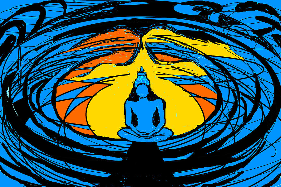 Lord Buddha Meditating-2 Digital Art by Anand Swaroop Manchiraju