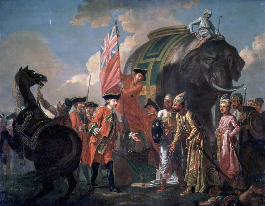 Lord Clive meeting with Mir Jafar after the Battle of Plassey Painting by MotionAge Designs